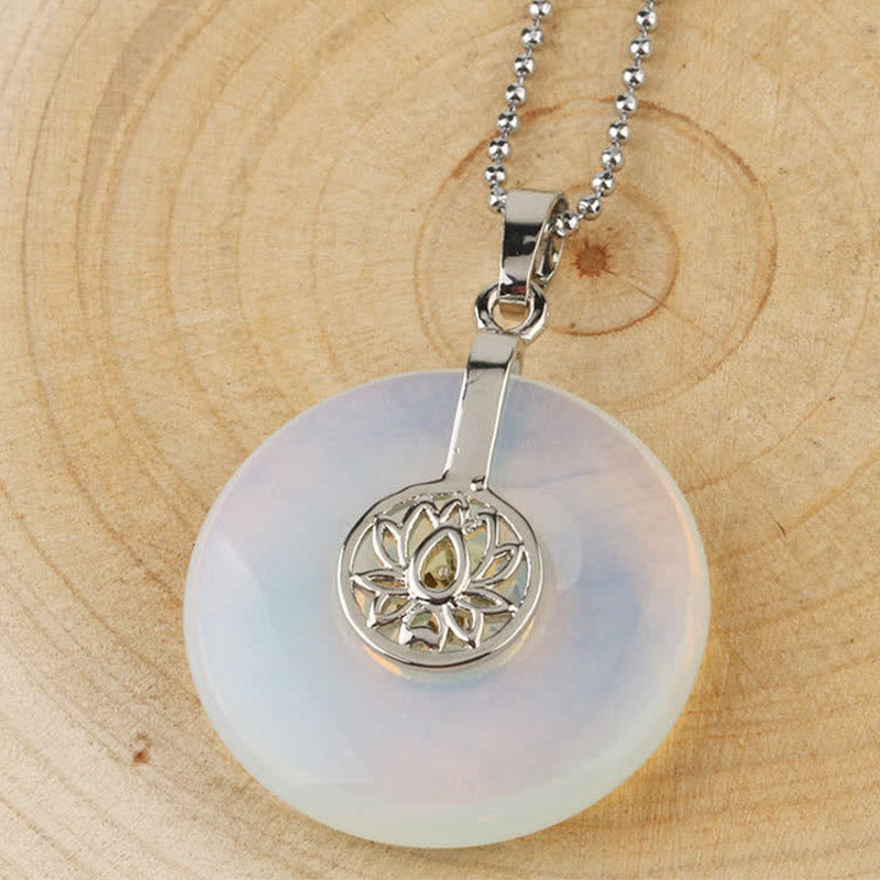 Nimara Ritual Various Crystal Amethyst Pink Crystal Lotus Healing Necklace Pendant