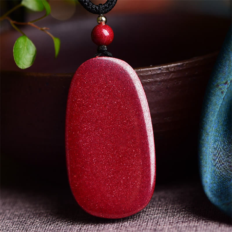 Nimara Ritual Laughing Buddha Yin Yang Chinese Zodiac Gourd Natural Cinnabar Blessing Necklace Pendant