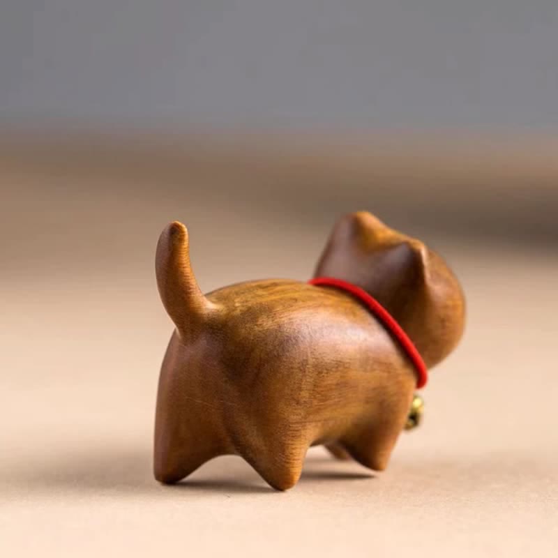Nimara Ritual Green Sandalwood Small Leaf Red Sandalwood Cute Cat Animals Soothing Peace Decoration