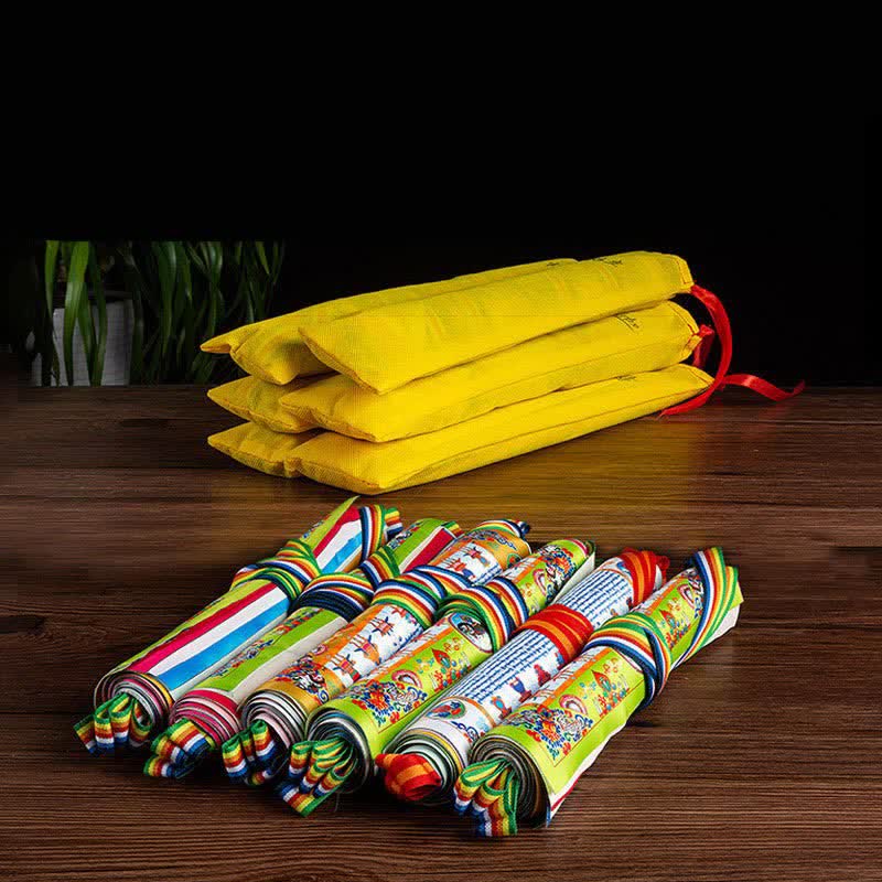 Nimara Ritual Tibetan 10 Colors Windhorse Buddha Healing Auspicious Outdoor Prayer Flag