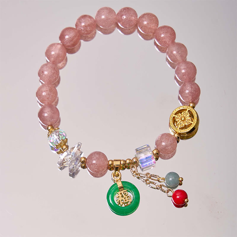 Blessing Good Luck Fu Character Charm Healing Bracelet