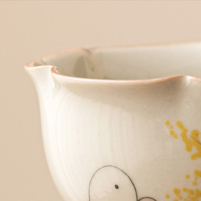 Nimara Ritual Hand Painted Small Osmanthus Rabbit Ceramic Teacup Kung Fu Tea Cup 40ml