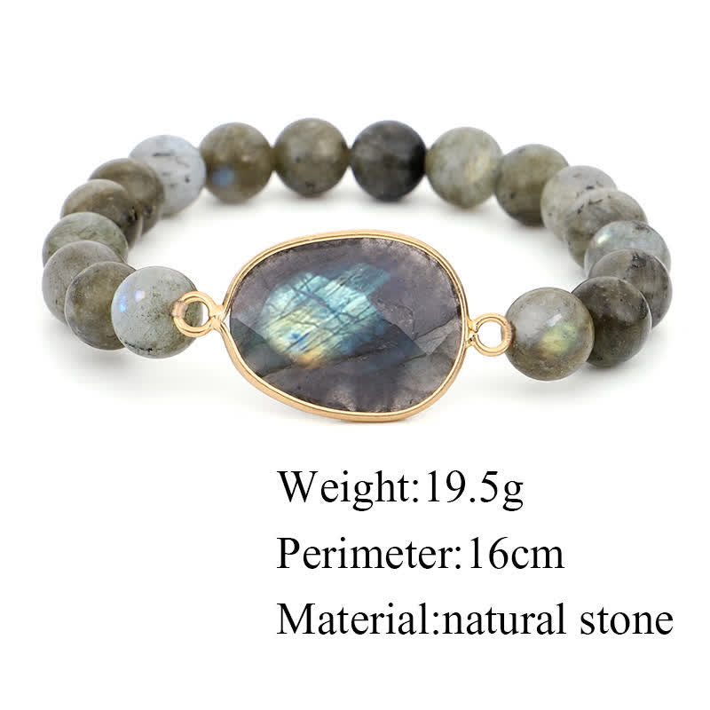 Nimara Ritual Natural Labradorite Moonstone Support Healing Beaded Bracelet