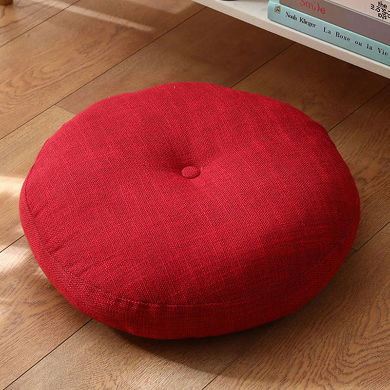 Nimara Ritual Lotus Simple Pattern Linen Meditation Seat Cushion Home Living Room Decoration