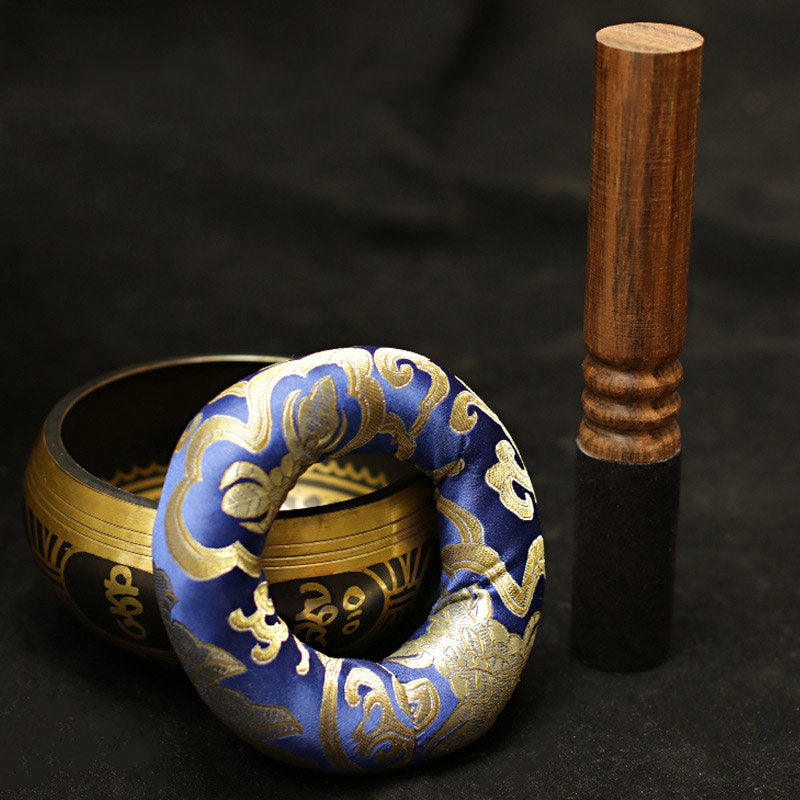 Nimara Ritual Tibetan Meditation Sound Bowl Handcrafted for Healing and Mindfulness Support Protection Singing Bowl Set