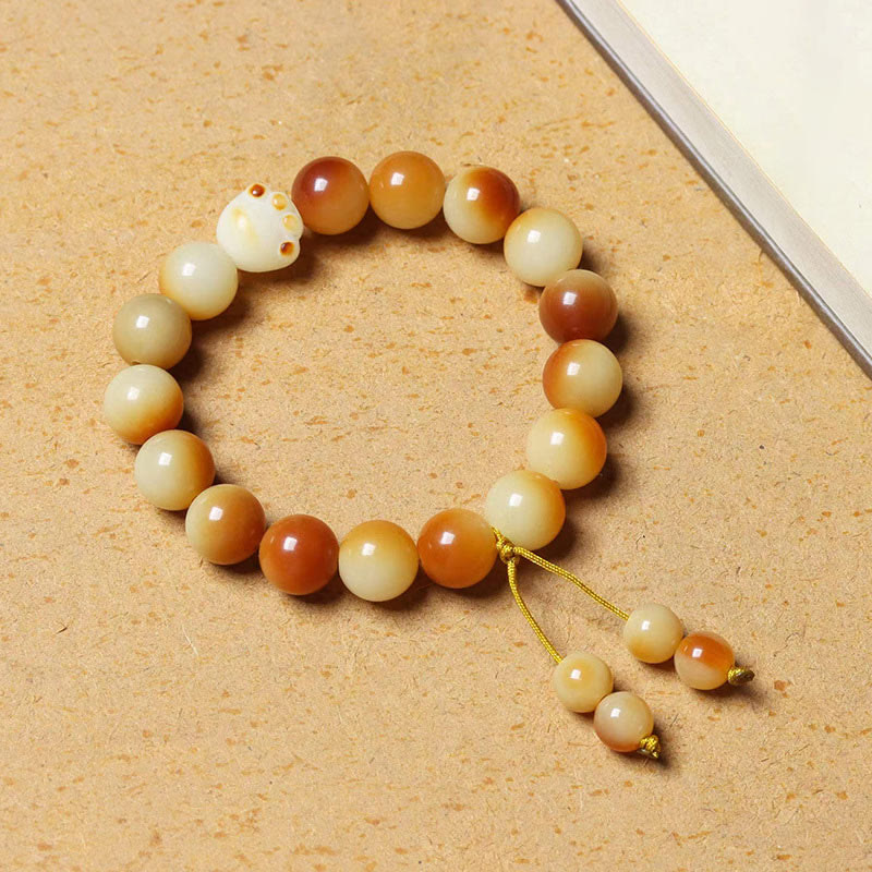 Nimara Ritual Natural Bodhi Seed Lovely Paw Claw Peace Wisdom Bracelet