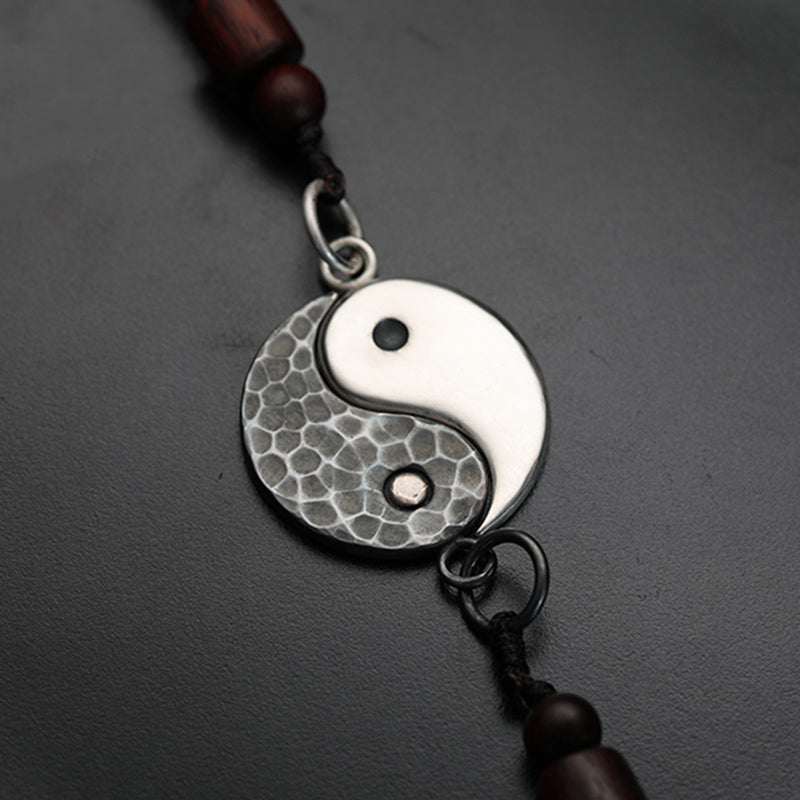 Nimara Ritual 990 Sterling Silver Yin Yang Balance Harmony Necklace Pendant