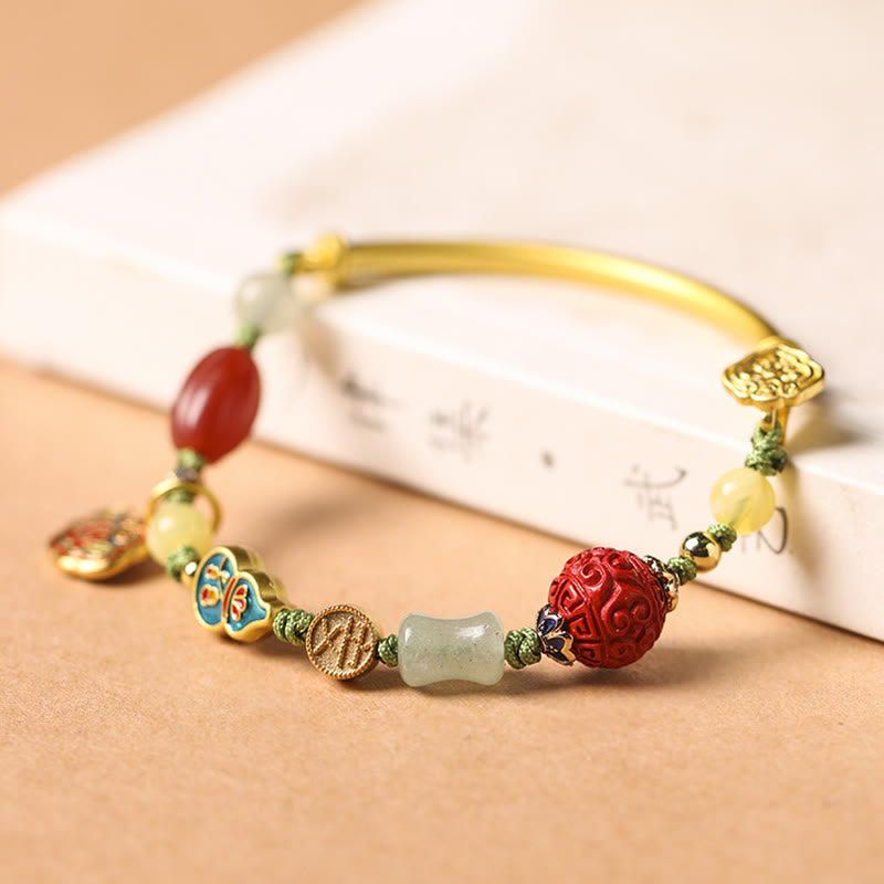 Nimara Ritual Tibetan Auspicious Clouds Fortune Happiness Wealth Luck Bracelet