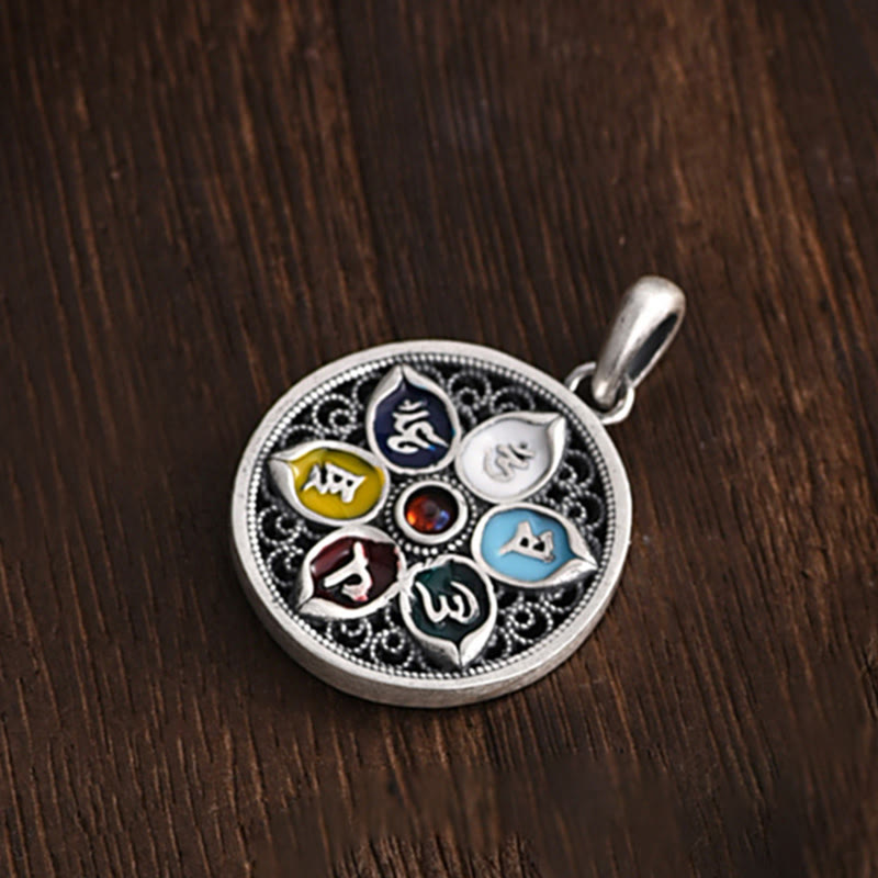 Nimara Ritual Tibetan Om Mani Padme Hum Purity Necklace Pendant