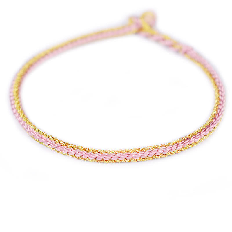 Nimara Ritual Two-Color Rope Handcrafted Eight Thread Peace Knot Bracelet