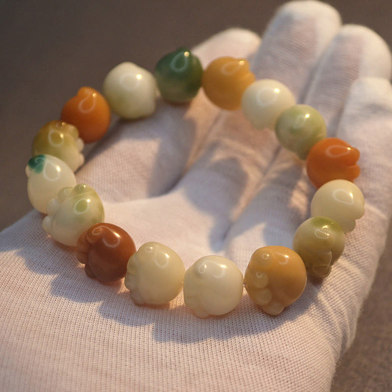 Nimara Ritual Multilayered Bodhi Seed Cute Cat Paw Calm Harmony Bracelet