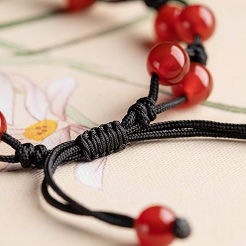 Nimara Ritual Red Agate Moss Agate Cinnabar Calm Bracelet