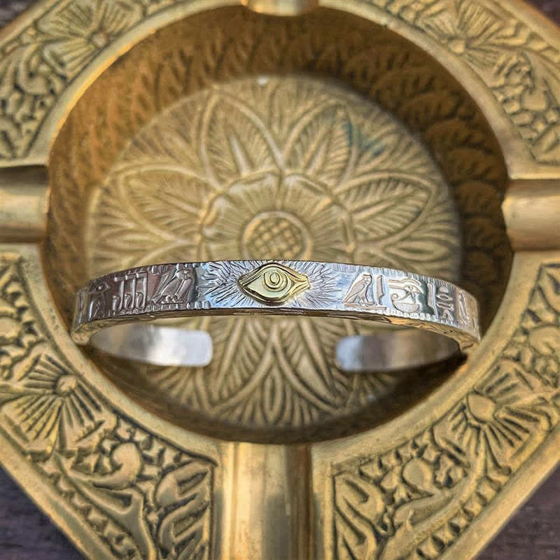 Nimara Ritual Eye Of Horus Protection Copper Cuff Bracelet Bangle