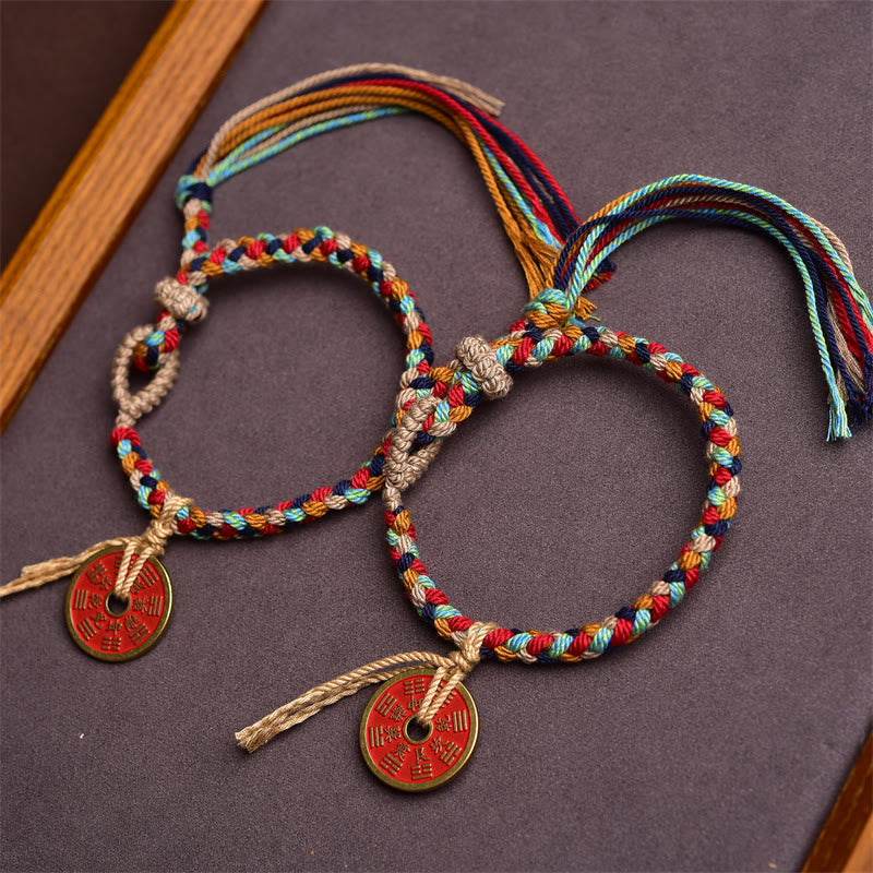 Nimara Ritual Handmade Bagua Harmony Multicolored Rope Bracelet