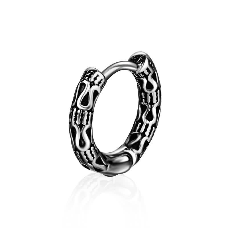 Nimara Ritual Retro Pattern Titanium Steel Balance Earrings