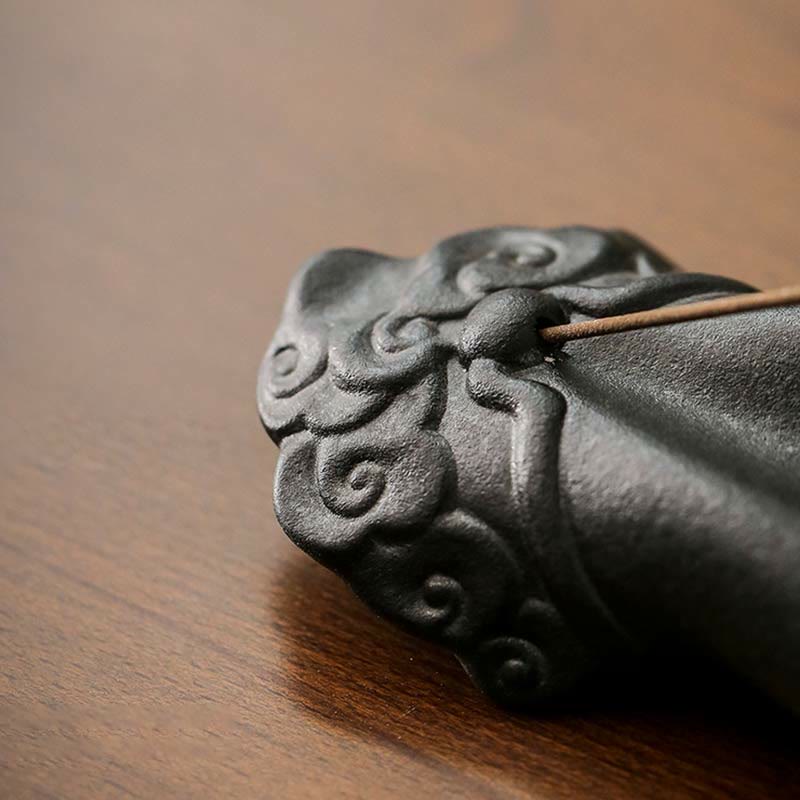 Nimara Ritual Buddha Hand Ceramic Auspicious Clouds Blessing Incense Burner