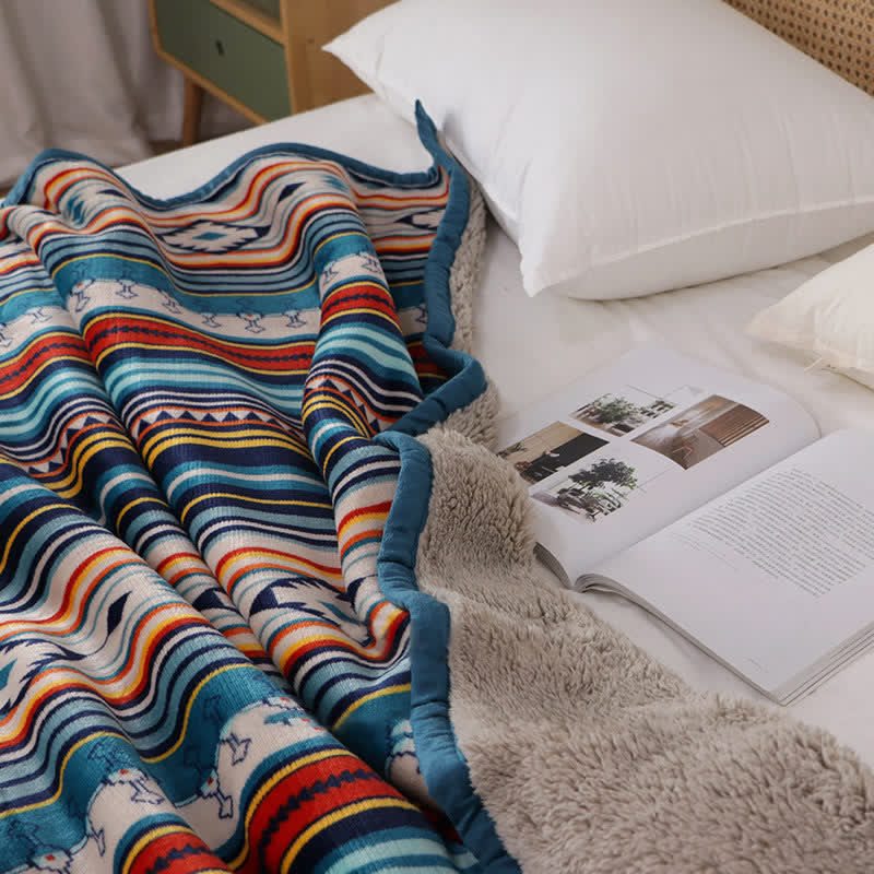 Nimara Ritual Geometric Warm Soft Bed Throw Blanket