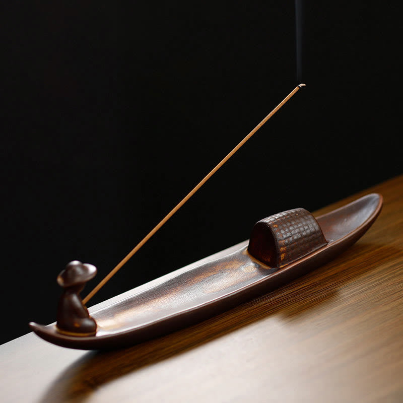 Nimara Ritual A Lonely Fisherman Afloat Ceramic Healing Incense Burner