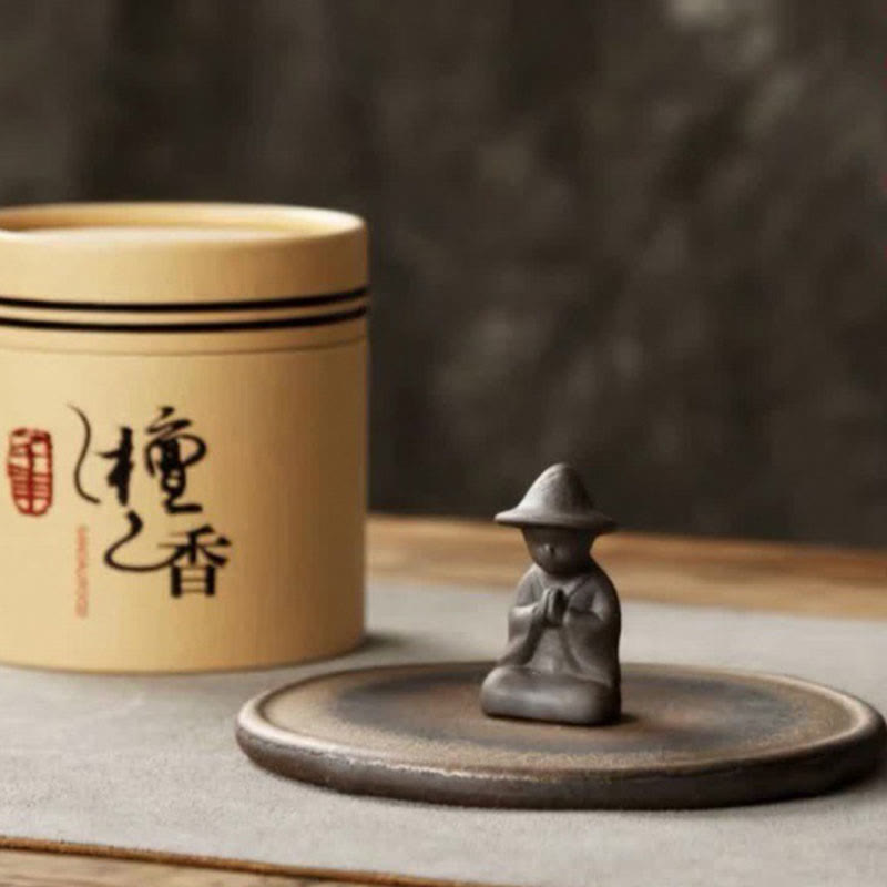 Nimara Ritual Small Person Meditation Ceramic Spiritual Healing Incense Burner