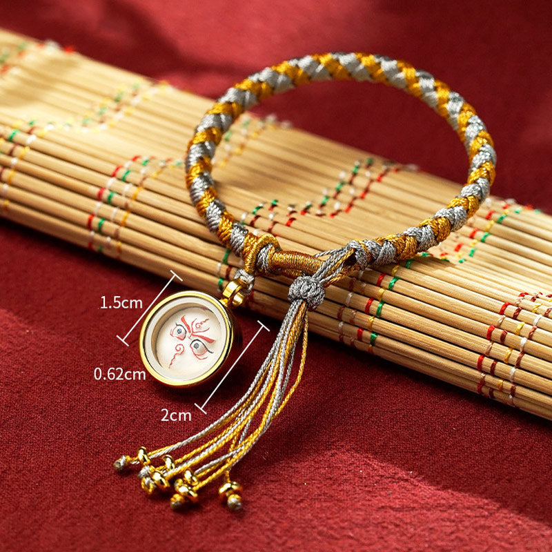 Nimara Ritual Handmade Tibetan Five God Of Wealth Dragon Scale Rope Luck Braid Bracelet