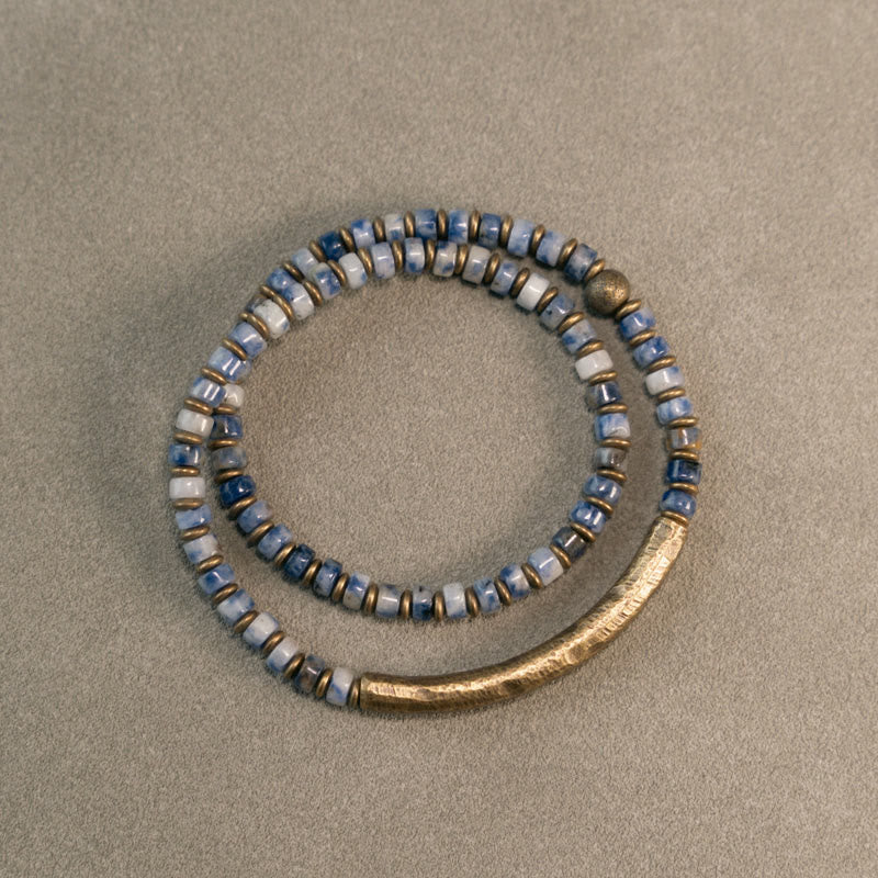Nimara Ritual Sodalite Picture Jasper Green Point Stone Harmony Wisdom Bracelet