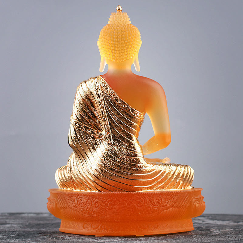 Nimara Ritual Buddha Handmade Figurine Liuli Art Piece Serenity Statue Home Offering Decoration
