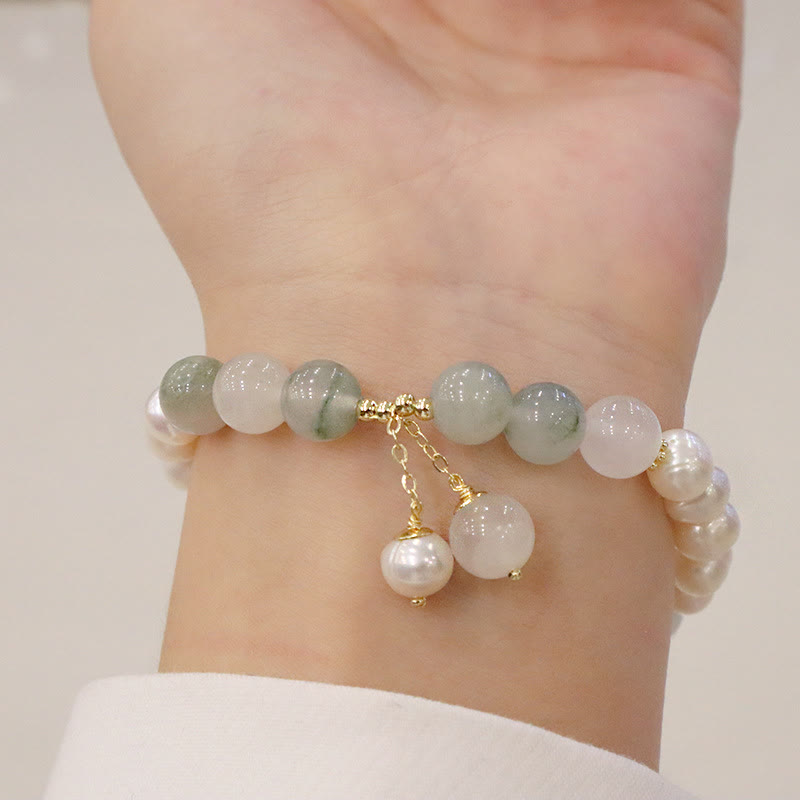 Nimara Ritual Natural Pearl Jade Healing Sincerity Bracelet