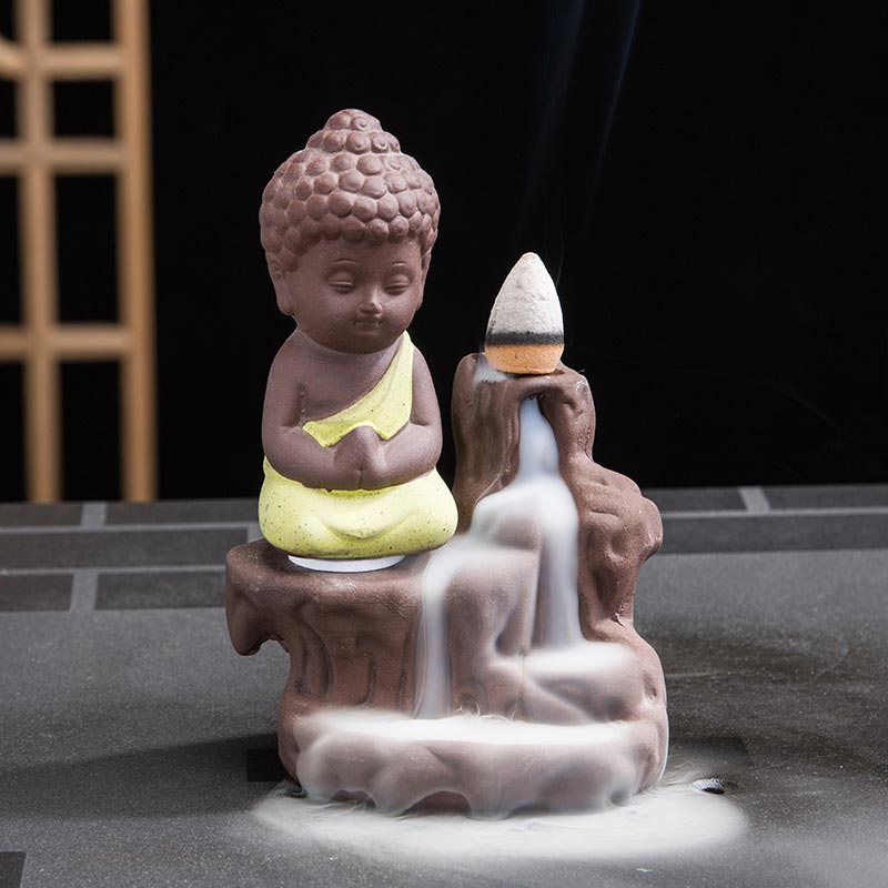 Nimara Ritual Backflow Smoke Fountain Ceramic Blessing Incense Burner Decoration