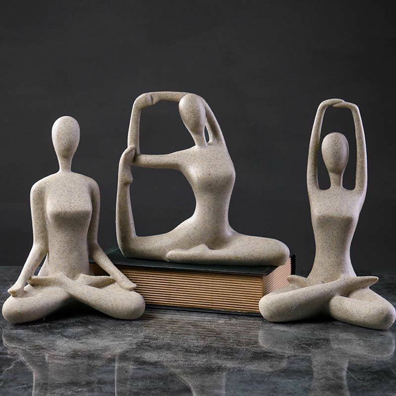 Nimara Ritual Abstract Yoga Meditating Exercise Resin Spiritual Figurine Sculpture Desk Decoration