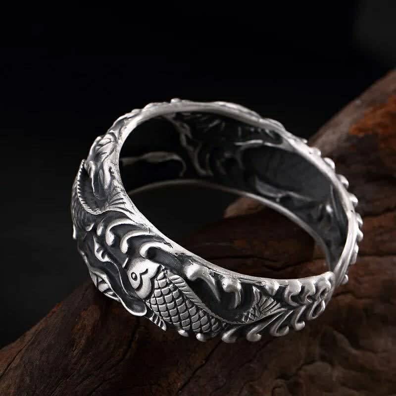 Nimara Ritual Nimara Ritual Koi Fish Lotus Luck Wealth Bracelet Bangle