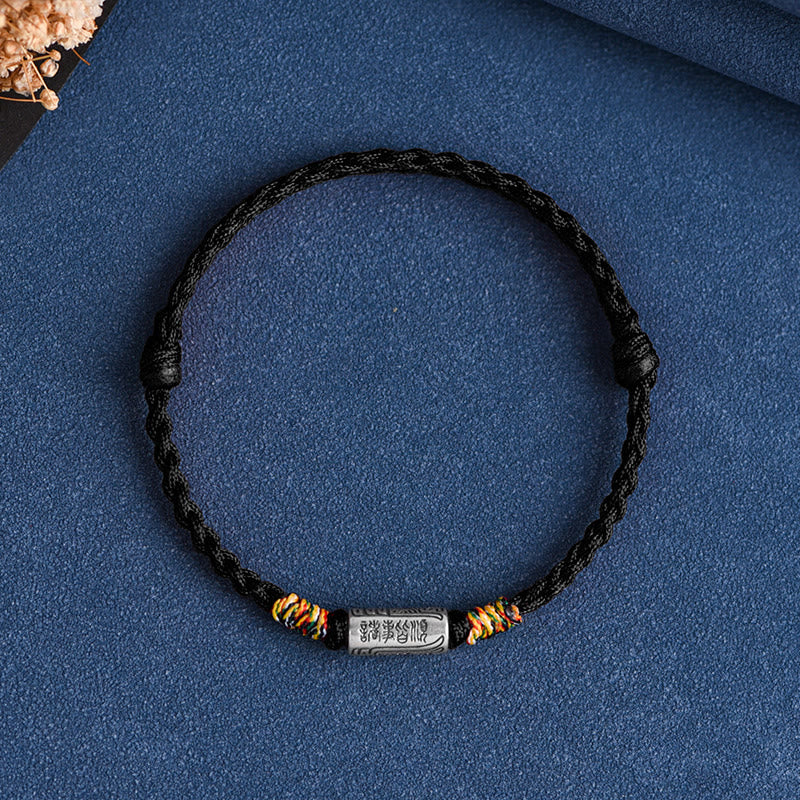 Nimara Ritual Handcrafted 925 Sterling Silver Everything Goes Well Design Protection Strength Bracelet Anklet