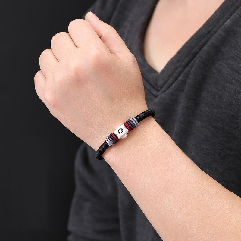 Nimara Ritual 999 Sterling Silver 12 Constellations of the Zodiac Blessing Handmade String Bracelet