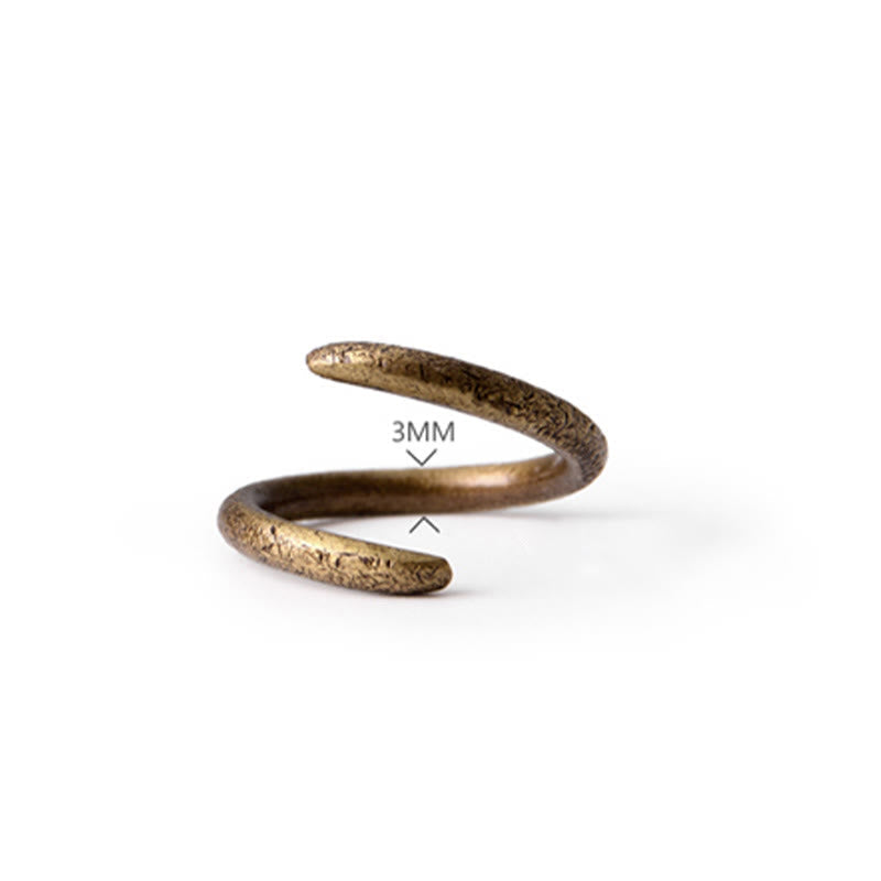 Nimara Ritual Simple Design Copper Luck Adjustable Ring
