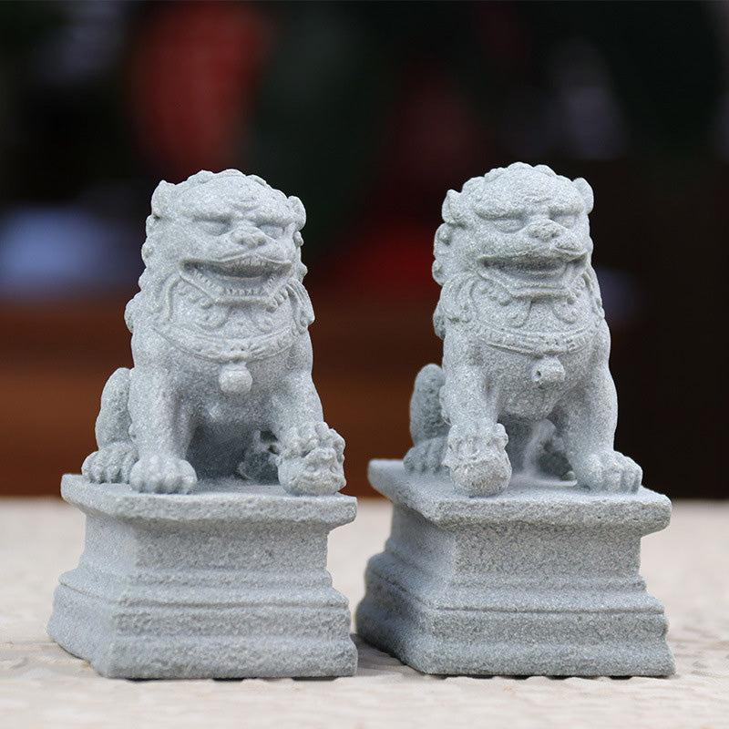 Nimara Ritual Lion Fu Foo Dogs Elephant Ward Off Evil Blessing Home Decoration