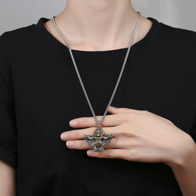 Nimara Ritual Tibet Garuda Bird Copper Protection Necklace Pendant