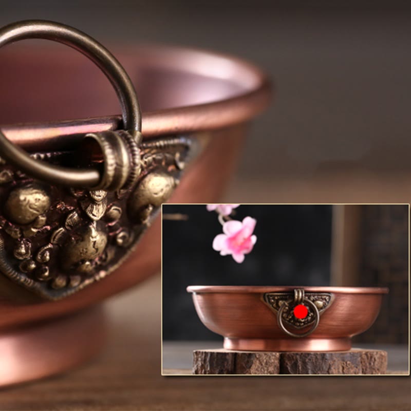 Nimara Ritual Small Copper Prayer Altar Portable Burning Holder Incense Sage Smudging Rituals Use Items
