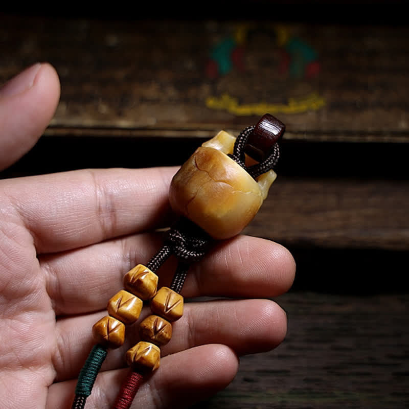 Nimara Ritual Tibetan Camel Bone Skull The Lord of the Corpse Forest Protection Necklace Pendant