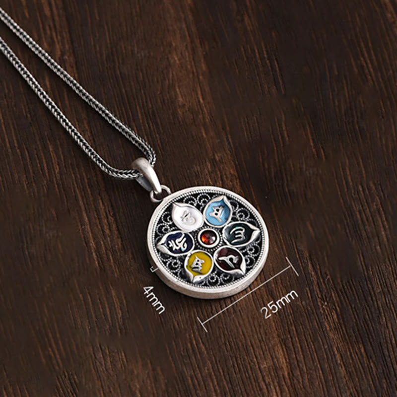 Nimara Ritual Tibetan Om Mani Padme Hum Purity Necklace Pendant