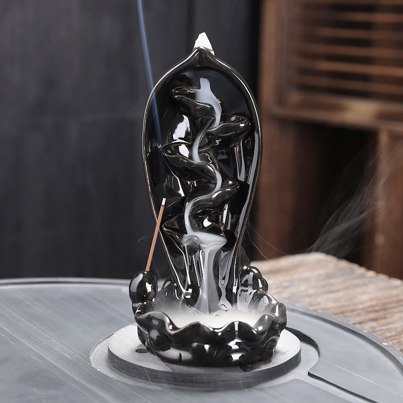 Nimara Ritual Waterfall Incense Burner Backflow Incense Holder