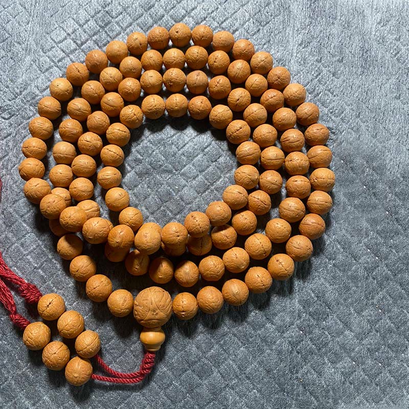 Nimara Ritual 108 Mala Beads Nepal Bodhi Seed Luck Wealth Tassel Bracelet