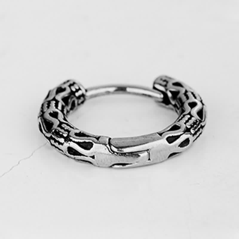 Nimara Ritual Retro Pattern Titanium Steel Balance Earrings