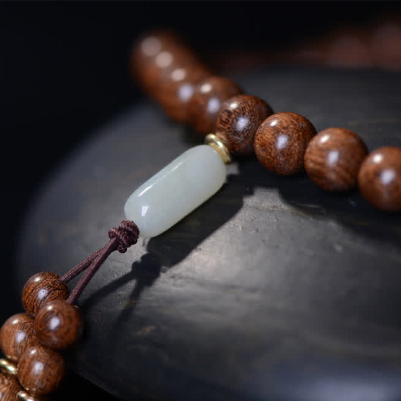 Nimara Ritual 108 Mala Beads Rosewood Jade Calm Bracelet