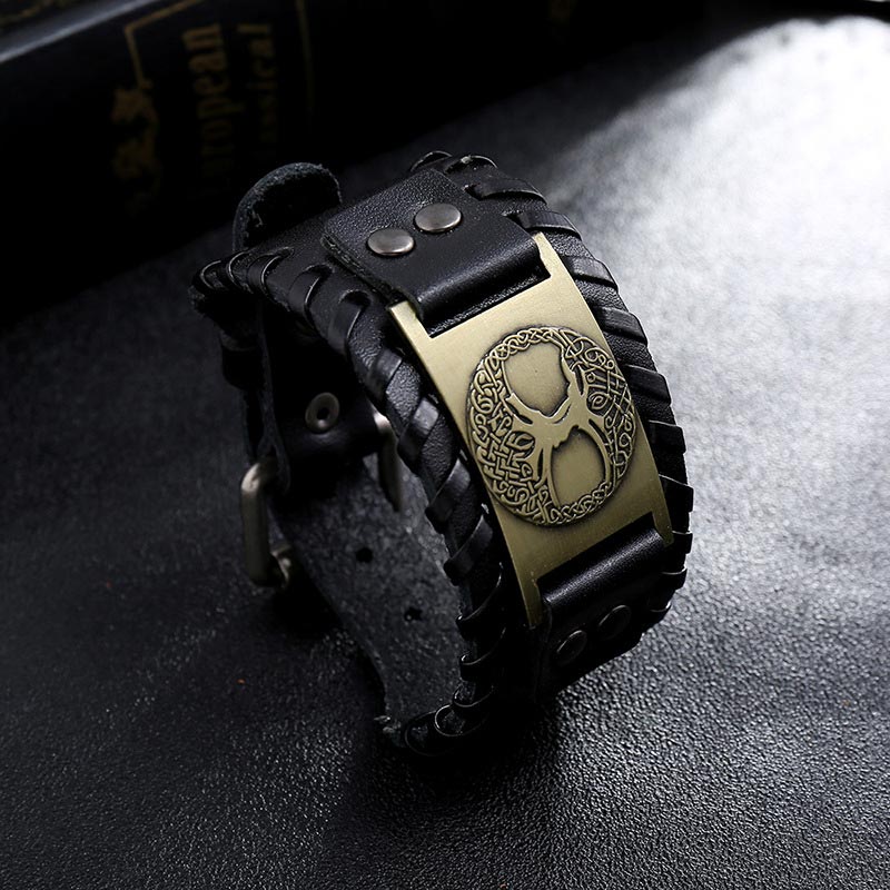 Nimara Ritual Lucky Tree Of Life Balance Leather Bracelet