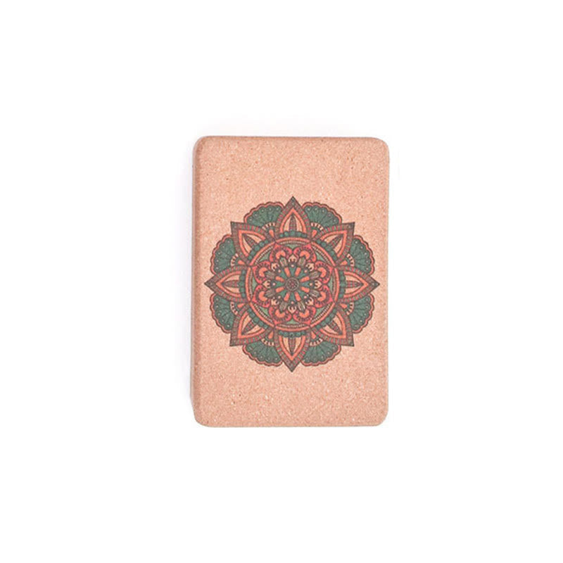 Nimara Ritual Tibetan Mandala Mindful Yoga Cork Block