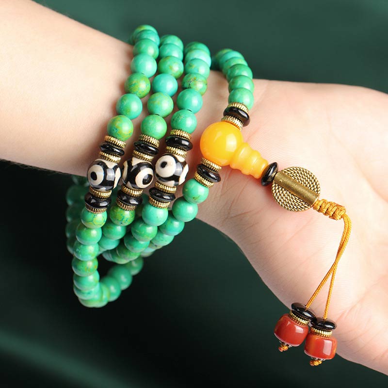 Nimara Ritual Tibetan Turquoise Mala Balance Necklace Bracelet