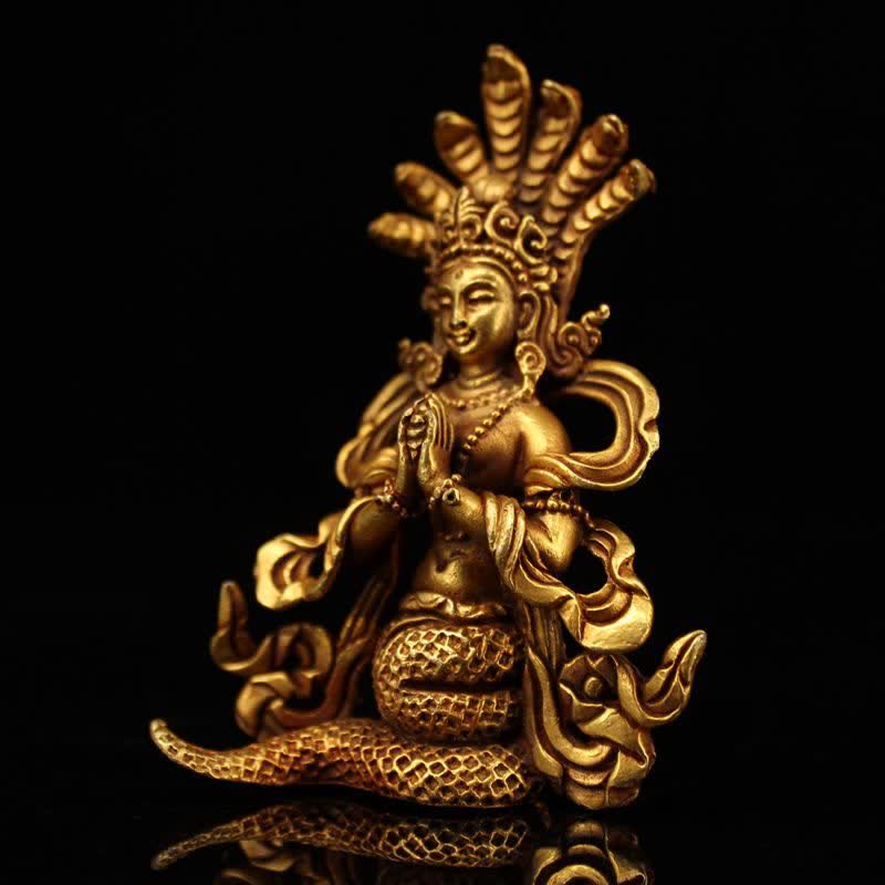 Nimara Ritual Bodhisattva Nagarjuna Protection Copper Statue Decoration