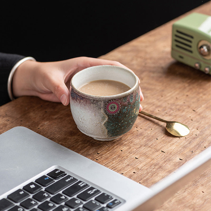 Nimara Ritual Sunflower Kiln Change Ceramic Coffee Mug Tea Latte Espresso Coffee Cup 250ml
