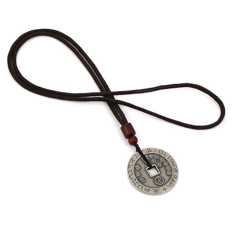 Nimara Ritual Bagua Yin Yang Copper Coin Star Balance Energy Necklace Pendant
