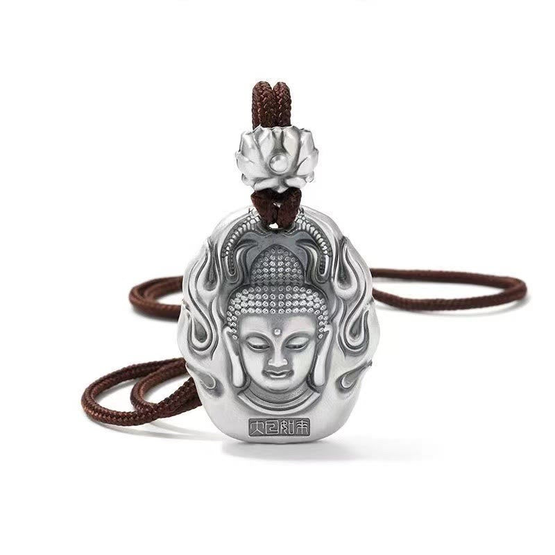 Nimara Ritual Chinese Zodiac Natal Buddha Om Mani Padme Hum Lotus Compassion Necklace Pendant
