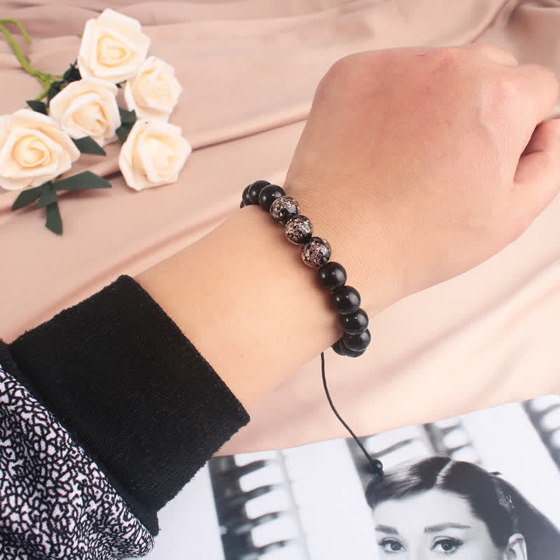 Nimara Ritual Black Obsidian Luminous Glowstone Strength Bracelet